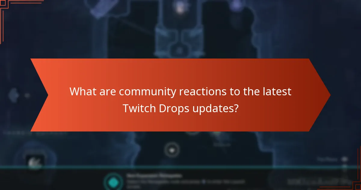 What are community reactions to the latest Twitch Drops updates?