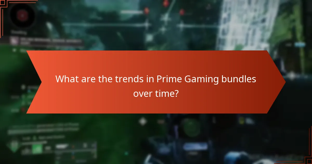 What are the trends in Prime Gaming bundles over time?